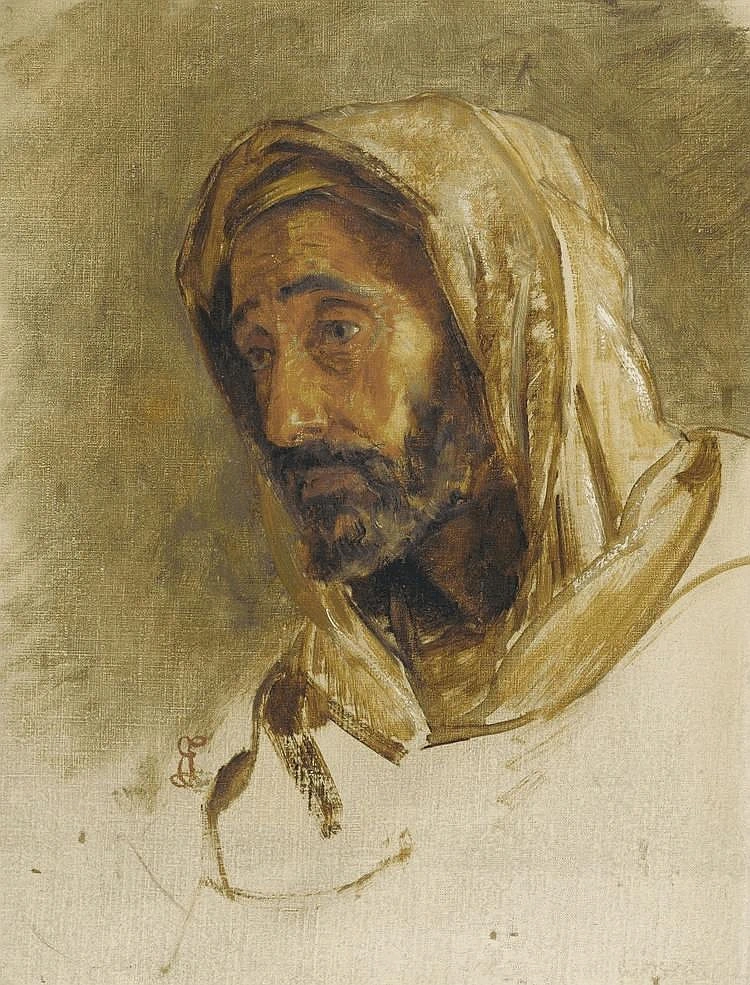 Studio di un gentiluomo arabo barbuto